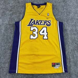 Vintage Nike LA Lakers Shaquille O'Neal #34 Shaq NBA Swingman Jersey Mens M EUC